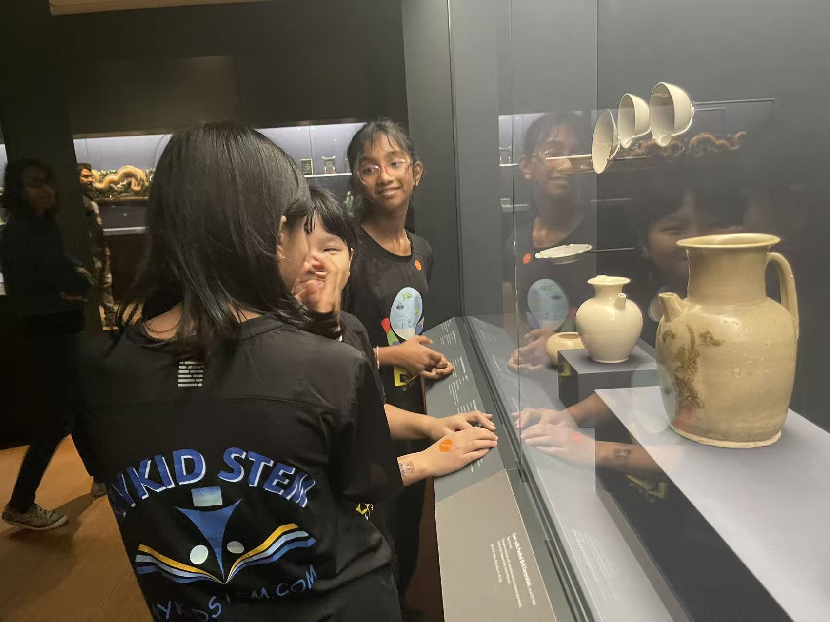 Students visiting an educational exhibit during a community STEM activity
